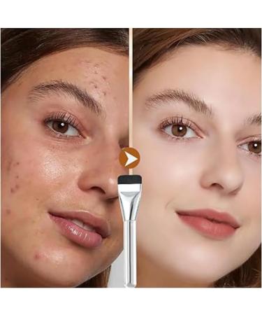 QOWUXHZ 2 Pieces Spatula Foundation Brush Ultra Thin Brushes for Foundation Foundation Concealer Flat Liquid Brush for Powder Foundation Cream or Powder with 1 Eyeliner Brush - Buy Online on GoSupps.com