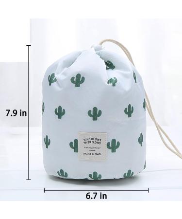 Portable Makeup Bag & Toiletry Organizer Pouch for Women - Cactus + Leaf Foldable Travel Cosmetic Bag - Buy Online on GoSupps.com