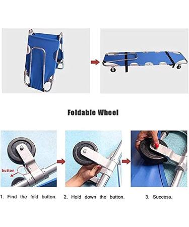 Portable Pushable Rescue Stretcher 4 Wheel Aluminum Alloy Folding Stretcher Simple Stair Wheeled Towing Stretcher for Fire Rescue - Buy Online on GoSupps.com