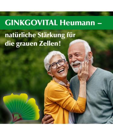 Ginkgovital Heumann 240 mg - Ginkgo Biloba Tablets for Memory & Concentration - 120 Film-Coated Tablets - Buy Online on GoSupps.com