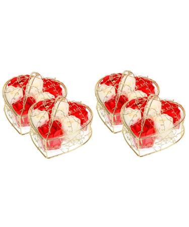 Beaupretty 4 Boxes Soap Rose Ladies Bath Soaps Spa Soap Floral Rose Soap Bar Bath Flowers Valentine s Day Preserved Rose Flower Woman Soap Flower Cosmetic Roses