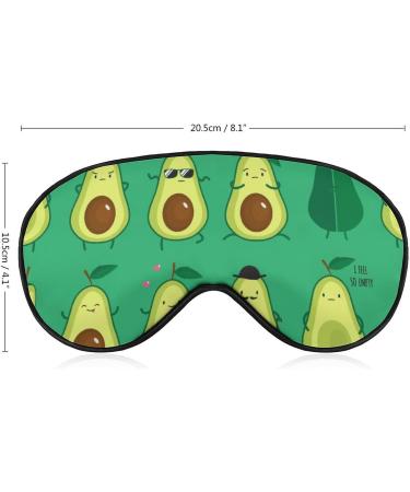 Cute Avocado Face Sleep Mask | Adjustable Strap Eye Cover for Sleeping | Light Blocking Blindfold for Men and Women | Ideal for Travel and Night Naps - Buy Online on GoSupps.com