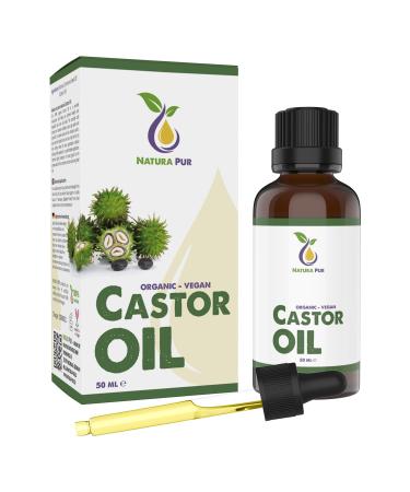 Castor Oil 50ml, vegan - Natural serum for eyelashes and eyebrows but also for hair, face, body, skin and hands
