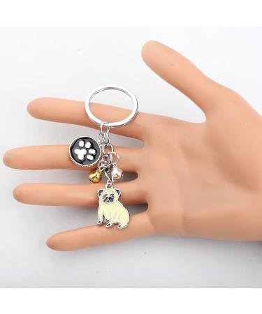 ENSIANTH Dog Keychain - Perfect Gift for Dog Lovers & Owners | Puppy Paw Print Keyring for Moms & Dads - Buy Online on GoSupps.com