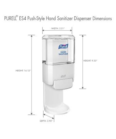 PURELL ES4 Push-Style Hand Sanitizer Dispenser White - 1200 mL - Pack of 1 (5020-01) - Buy Online on GoSupps.com