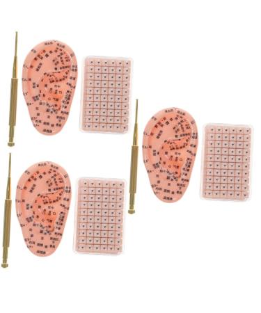 Healifty 3 Sets Auricular Tools Household Tools Model Kits Ear Acupressure Kit Auricular Point Sticker Magnet Ear Beads Patch Portable Silicone Pe Aluminum Alloy Set Ear Pressure Relief Assorted Colorx3pcs 10x6x0.6cmx3pcs