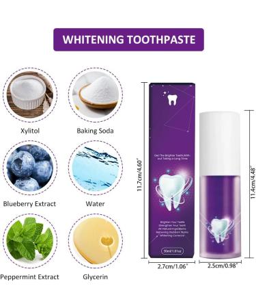 Whitening Toothpaste for Deep Stain Removal | Purple Tooth Whitening Formula for White Teeth - Buy Online on GoSupps.com