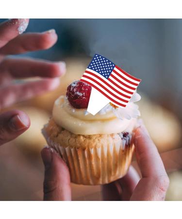 GULELAYAR 4th of July Cupcake Toppers 50 Pieces American Flag US Toothpick Flags Patriotic Cupcake Toppers Cake Toppers Picks Independence Day Dessert Cake Decorations Holiday Party Supplies Fourth of July - Buy Online on GoSupps.com