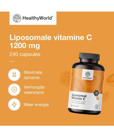 Be Healthy Group doo Liposomal Vitamin C 1200mg 240 Vegetable Capsules 1200mg Vitamin C per day with Rosehip and Sunflower Phospholipid Complex 4month supply - Buy Online on GoSupps.com
