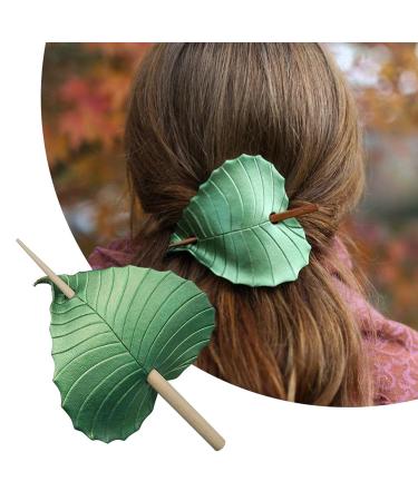 Chiyyak Retro Blue Bird & Green Leaf Hair Clip - Unique Hair Needle Accessory for Women & Girls | Perfect Party & Cosplay Gift - Buy Online on GoSupps.com