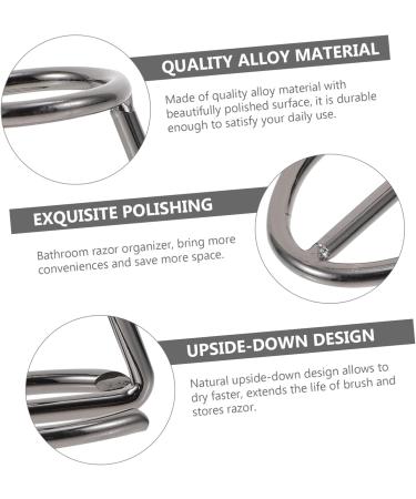 Housoutil Razor Holder & Brush Stand - Men's Safety Razor Storage Organizer for Bathroom | Durable Ferroalloy Shaving Tools - Buy Online on GoSupps.com