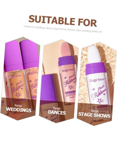 FOMIYES 9 Pcs Highlight Pat Powder Glitter Highlighter Face Powder Compact Glitter Powder Makeup Stick Body 1 count (Pack of 1) Assorted Colorx3pcs - Buy Online on GoSupps.com