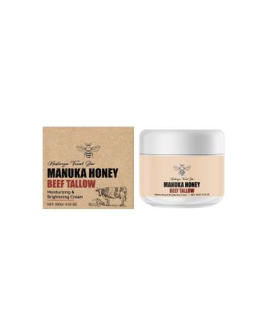 Honey Tallow Cream For Face & Body - Moisturizing Nourishing Skin Treatment Prevents Makeup Pilling Long-Lasting Hydration Non-Greasy