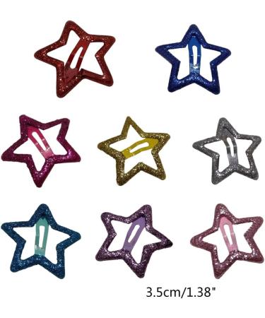 hgnxa Star Hair Clip Kids Glitter Metal Hair Clips Barrettes Hairpins Girls Hair Accessories Headwear Styling Tools Rose Red - Buy Online on GoSupps.com