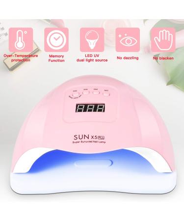 UV LED Nail lamp Nail curing Dryer 80W Fast professional Gel polish Nail light with 4 Timmer setting Auto sensor LCD Display portable tools for manicure/pedicure art salon and home Pink - Buy Online on GoSupps.com
