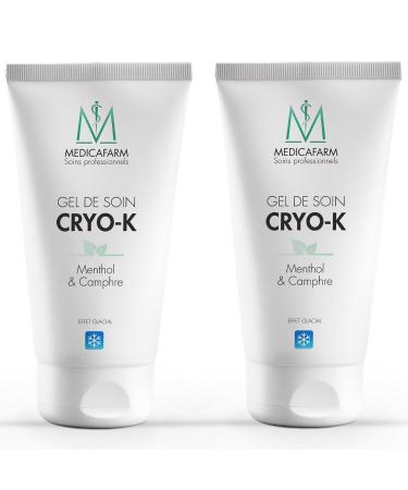 MEDICAFARM - Cryo-K care gel - "Intense cold effect" care gel - Menthol & Camphor - Paraben-free - Pack of 2 tubes 125 m