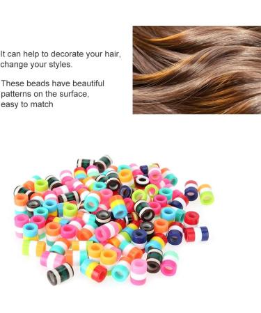 Hair Braid Beads Hair Accessories Colorful Braiding Beads Resin Beads for Decorating Hair African Style Hair Beads100pcs / set - Buy Online on GoSupps.com