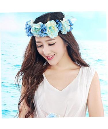 Beavorty bride headband bride headpieces for wedding bridal headpiece wedding headband flower hair bands flower headband flower wreath headband crown girl wedding flowers - Buy Online on GoSupps.com