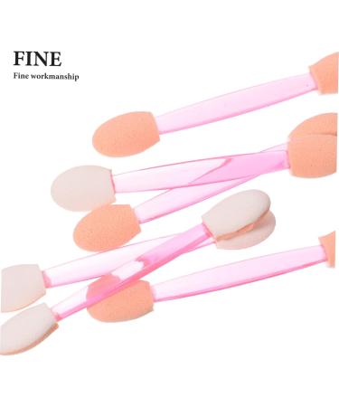 DOITOOL 100pcs Eye Shadow Stick Eyebrow Brush Applicator Pink Accessories Rubber Cotton Woman Double Sided 7.5x0.5cm Pink - Buy Online on GoSupps.com
