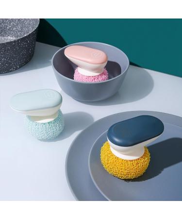 ecaqlin 9 Pcs Cleaning Ball Scouring Ball for Cleaning Kitchen Cleaning Scrubber with Handle - Buy Online on GoSupps.com