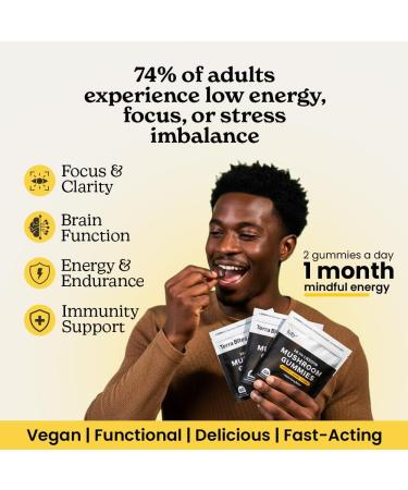 16 in 1 Blend Mushrooms Gummies for Adults - Lion's Mane Mushroom Supplement, Focus Gummies with Lions Mane, Lion's Mane for Adults, Natural Mushroom Supplement for Cognitive Support & Clarity 60 - Buy Online on GoSupps.com