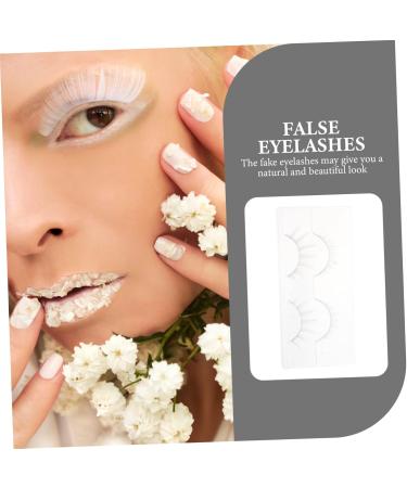 Ipetboom Decorative Eyelashes 2 Pairs White False Eyelashes Cosmetics Curly Chemical Fiber Miss Halloween Lashes - Buy Online on GoSupps.com