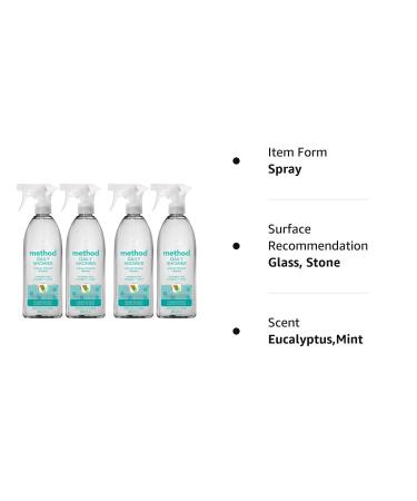 Method Eucalyptus Mint Daily Shower Cleaner Spray, 28 oz (4 Pack) - Buy Online on GoSupps.com