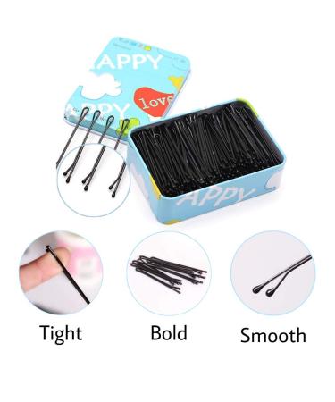 200 Pieces Black Metal Wave Hairpins - 5.5 cm Hair Clips for Girls & Women - Includes Storage Box - Buy Online on GoSupps.com