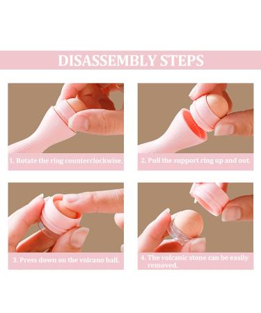 Double Head Volcanic Roller - Oil-Absorbing Facial Scooter with Interchangeable Stones | Portable Oil Control for Instant Matte Finish (Pink) - Buy Online on GoSupps.com