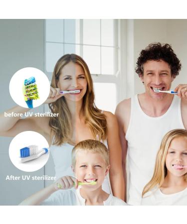 OOCOME Portable UV Toothbrush Disinfection Device - Deep Cleaning Sterilizer with Holder & Stickers - Organizer for Family & Travel - 4 Pack - Buy Online on GoSupps.com
