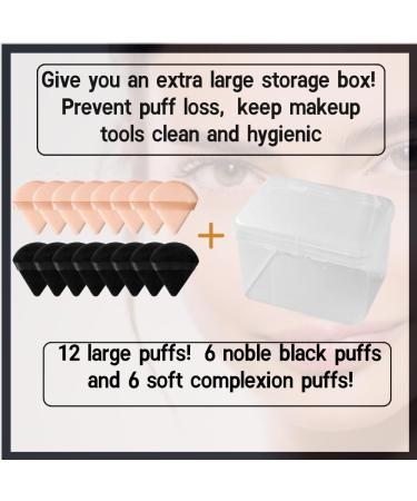 Angelkiss 62RF Powder Puff 12 Pieces Black Skin Acrylic Mixed Colour - Buy Online on GoSupps.com