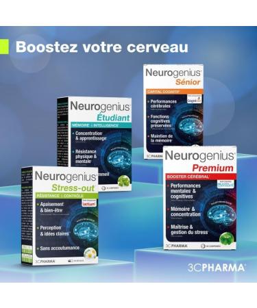 NEUROGENIUS STRESS OUT | Stress and Resistance Management | Nootropic Supplement for Mental Serenity | Formula with Sacred Basil Rhodiola & Enormous Chamomile | 30 Capsules - 3C PHARMA - Buy Online on GoSupps.com