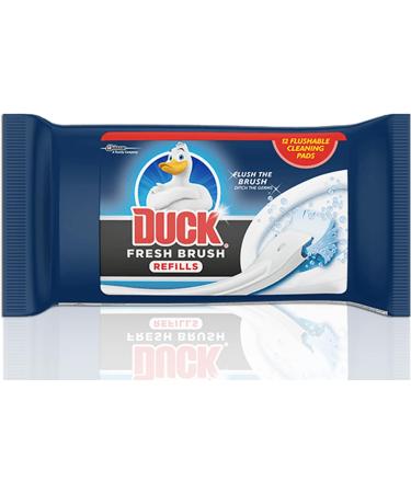 DUCK FRESH BRUSH - Toilet Bowl Cleaner - Disposable Toilet Brush - 12 Flushable Toilet Duck Fresh Brush Refills Set- Disinfecting Toilet Cleaner with Fragnance - Top Toilet Cleaning Tips - Buy Online on GoSupps.com