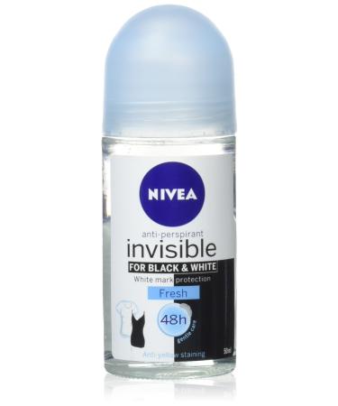 Nivea 50ml Female Black & White Pure Invisible Roll-On