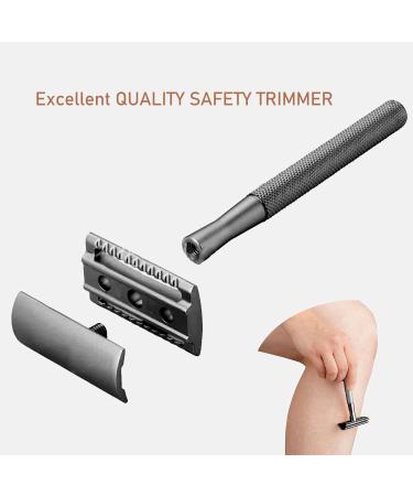 Premium Wet Razor for Men - Double Blade Manual Trimmer with Stand | Irritation-Free Shaving | Waterproof Metal Design | Perfect Gift for Him & Her - Buy Online on GoSupps.com