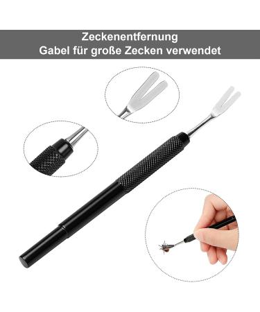 MEISO 4-Piece Stainless Steel Tick Remover Set | Black Tick Tweezers & Hooks for Humans Dogs Cats | Includes Storage Box | International Shipping Available - Buy Online on GoSupps.com