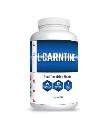 Pro Line L-Carnitine Capsules | Dual Carnitine Matrix with L-Carnitine Tartrate | Stimulant Free Metabolism Support Endurance Recovery | 1470mg Total Carnitine (180 Capsules)
