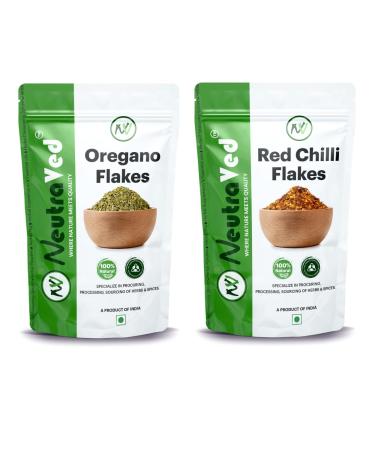 Big Pack Oregano 100g and Chilli Flakes 100g for Pizza Combo Ingredients Full Set of Items - (200g)