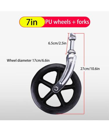 Replacement Wheels for Walkers Non-Inflatable Universal Wheels with Bearings 2Pcs 7in - Buy Online on GoSupps.com
