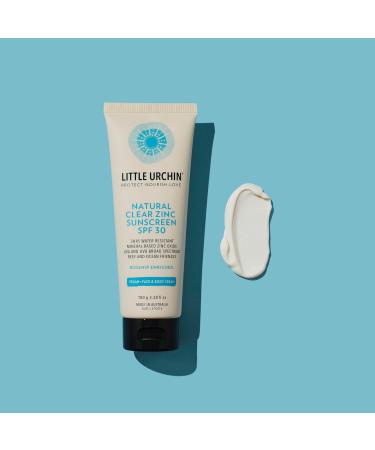Natural Clear Zinc Sunscreen SPF 30 - Broad Spectrum Water-Resistant Vegan Reef Safe | 22.75% Zinc Oxide | 3.4 oz - Buy Online on GoSupps.com