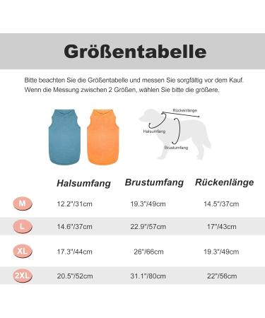 Kickred 2 Pack Dog Shirts - Fast Drying Breathable Sleeveless Vests for Large & Small Dogs - Mint Blue & Orange Yellow XL - Buy Online on GoSupps.com