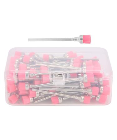 100 pieces wire brush for drills 2.35 mm nail drill cleaning brush with a transparent box grinding head cleaning brush manicure tool (#2)