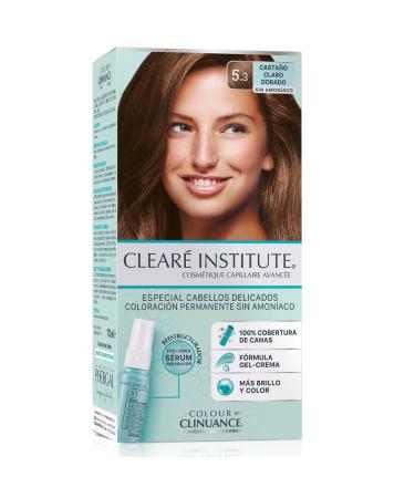 Cleare Institute Color Clinuance Permanent Coloring Delicate Hair Without Ammonia More Brightness Intense Color 100 Coverage 53 Golden Light Chestnut 170 ml