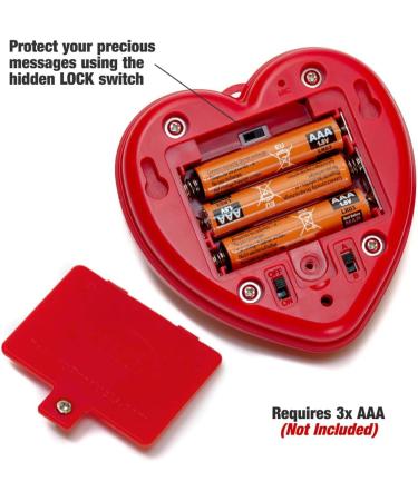 Voice Recordable Heart Button - 2 Minute Talking Plush Toy for Personalized Memory Bear or Baby Heartbeat Keepsake (Red) - Buy Online on GoSupps.com