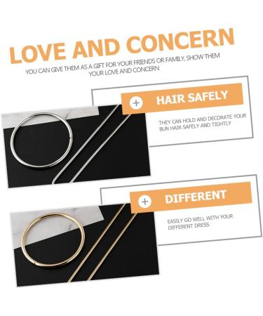 Mikinona U-shaped Hair Stick Womens Hair Clips 4 sets Women Clip Hairpin Headdress Alloy Stick Simple U-shaped Fork Bun Girl Styling Accessory Hair Womens Hair Accessories Hair Fork - Buy Online on GoSupps.com