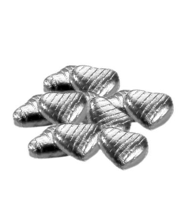 500g Foil Wrapped Chocolate Hearts - Silver
