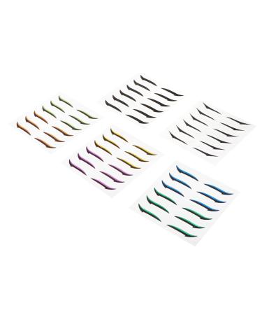 DRESSOOS 36 Pairs Glitter Eyeliner Eyeshadow Tape Eye Makeup Tools Double Eyelid Tapes Eyeliner Decal Sticker