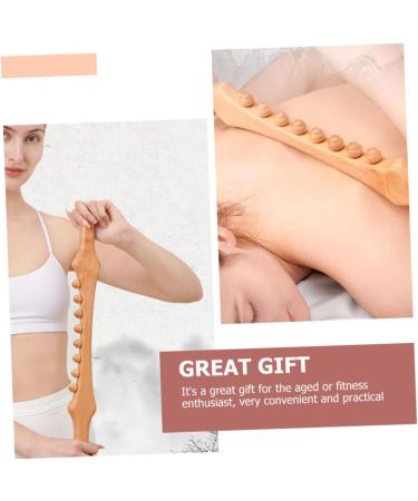 Gua Sha Massage Stick | Manual Leg Roll Muscle Roller | Wooden Acupuncture Tool for Body & Neck | Multi-Function Fitness Roller - Buy Online on GoSupps.com