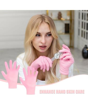 Moisturizing Silicone Gloves for Dry Cracked Hands - NTRUXZP Pink Gel Spa Gloves | 2-Piece Hand Care Set - Buy Online on GoSupps.com