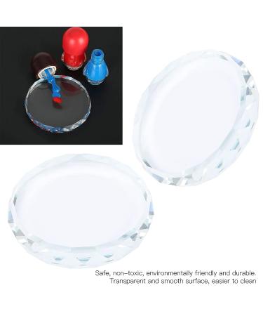 2PCS Nail Art Painting Glass Board - Color Toning Palette for Makeup Display and Cosmetic Mixing Tools - Buy Online on GoSupps.com